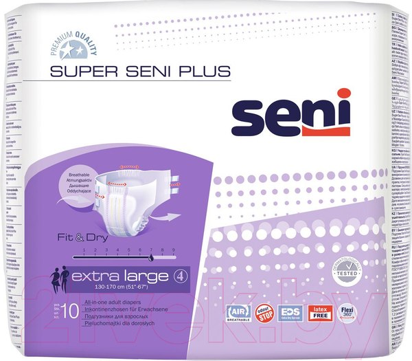 Изображение товара Подгузники для взрослых Seni Super Plus Extra Large (10шт)