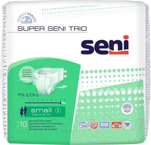 Изображение товара Подгузники для взрослых Seni Super Trio Small (10шт)