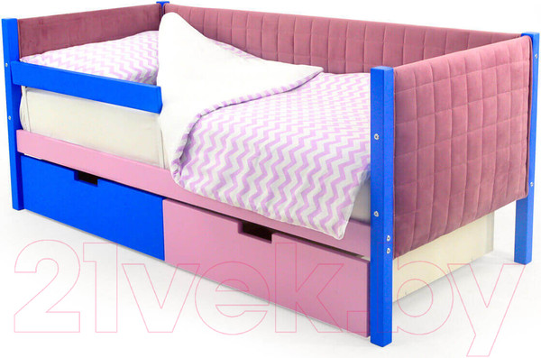 Изображение товара Кровать-тахта детская Бельмарко Svogen / 754 (синий/лаванда)