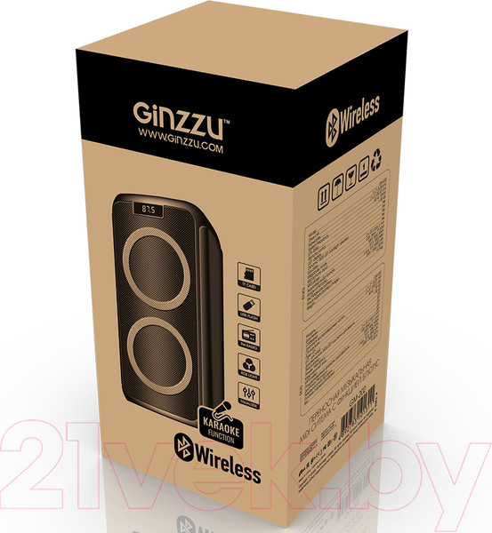 Изображение товара Портативная колонка Ginzzu GM-202