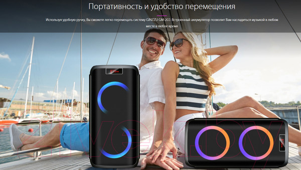 Изображение товара Портативная колонка Ginzzu GM-202