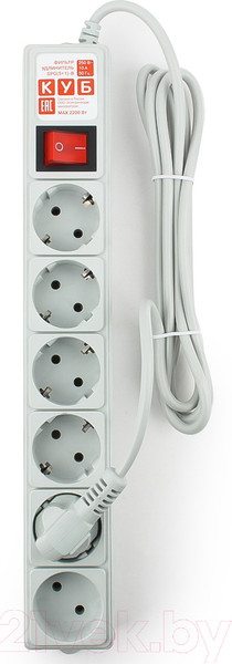 Изображение товара Сетевой фильтр Power Cube SPG(5+1)-B-15 (5м, серый)