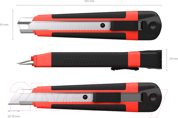 Изображение товара Нож канцелярский Erich Krause Arrow / 19152