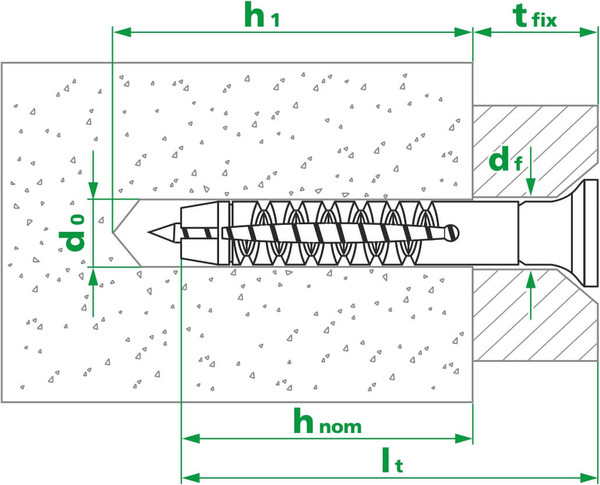 Изображение товара Дюбель-гвоздь ЕКТ Потайной 8x45 / VZ011260 (100шт, полипропилен)