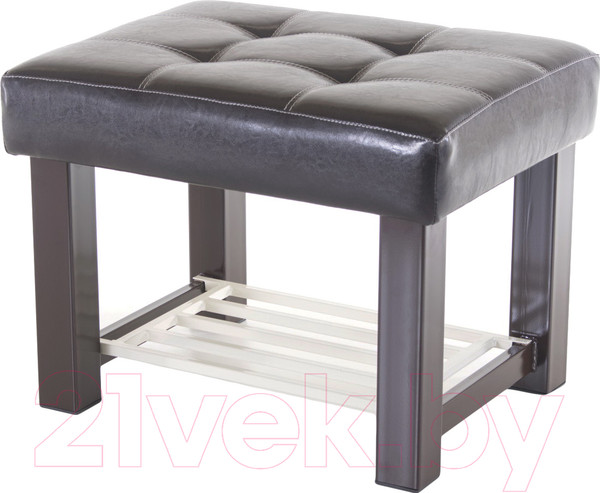 Изображение товара Банкетка AMC Lux 4 кожзам с полкой / 4.1Б60223 (коричневый/коричневый/бежевый)