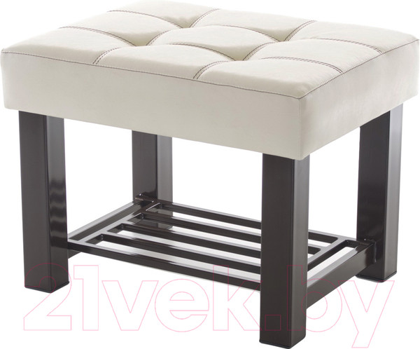 Изображение товара Банкетка AMC Lux 4 кожзам с полкой / 4.1Б60232 (коричневый/бежевый/коричневый)