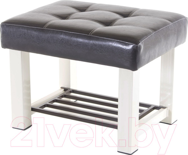 Изображение товара Банкетка AMC Lux 4 кожзам с полкой / 4.1Б60322 (бежевый/коричневый/коричневый)