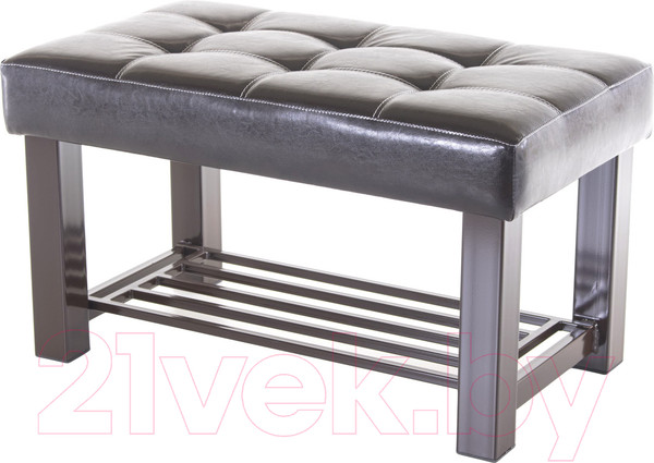 Изображение товара Банкетка AMC Lux 4 кожзам с полкой / 4.1Б80222 (коричневый/коричневый/коричневый)