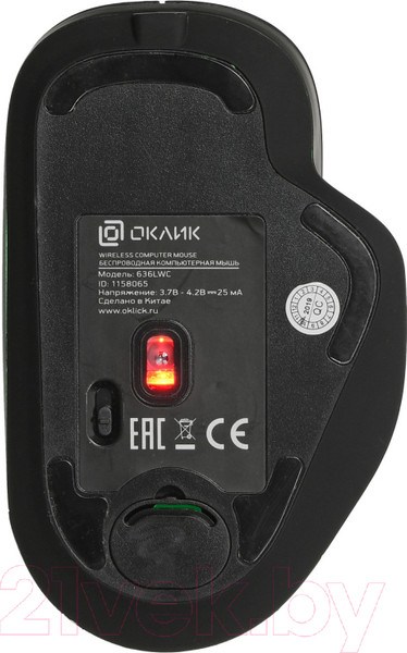 Изображение товара Мышь Оклик 636LWC (черный)