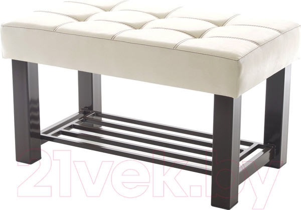 Изображение товара Банкетка AMC Lux 4 кожзам с полкой / 4.1Б80232 (коричневый/бежевый/коричневый)