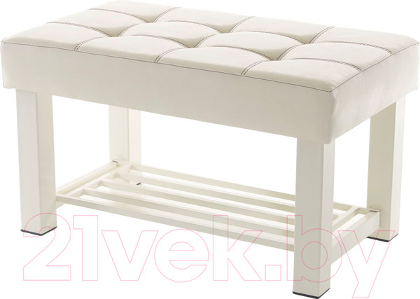 Изображение товара Банкетка AMC Lux 4 кожзам с полкой / 4.1Б80333 (бежевый/бежевый/бежевый)