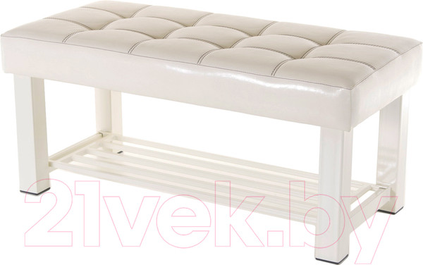 Изображение товара Банкетка AMC Lux 4 кожзам с полкой / 4.1Б100333 (бежевый/бежевый/бежевый)