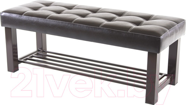 Изображение товара Банкетка AMC Lux 4 кожзам с полкой / 4.1Б120222 (коричневый/коричневый/коричневый)