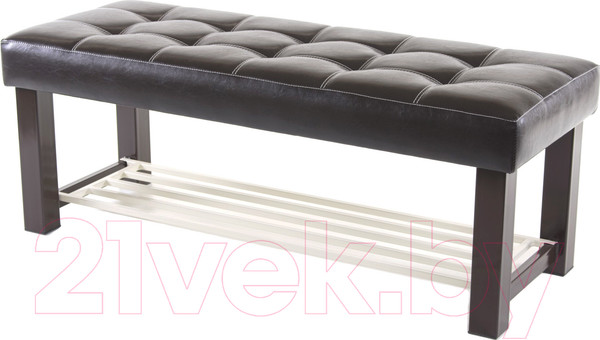 Изображение товара Банкетка AMC Lux 4 кожзам с полкой / 4.1Б120223 (коричневый/коричневый/бежевый)