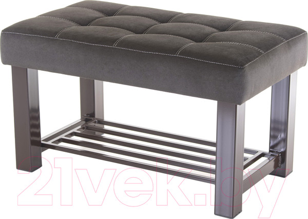 Изображение товара Банкетка AMC Lux 4 ткань с полкой / 4.2Б80222 (коричневый/коричневый/коричневый)