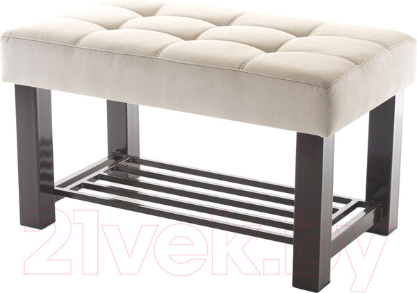 Изображение товара Банкетка AMC Lux 4 ткань с полкой / 4.2Б80232 (коричневый/бежевый/коричневый)