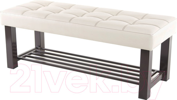 Изображение товара Банкетка AMC Lux 4 кожзам с полкой / 4.1Б120232 (коричневый/бежевый/коричневый)