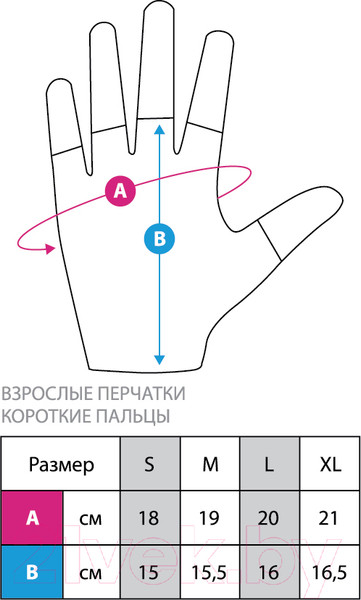 Изображение товара Велоперчатки STG Х87909 (S, фиолетовый/черный/розовый)
