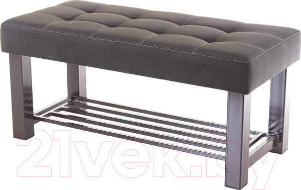 Изображение товара Банкетка AMC Lux 4 ткань с полкой / 4.2Б100222 (коричневый/коричневый/коричневый)