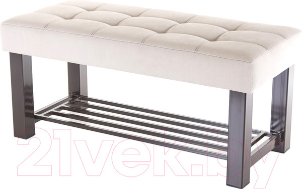 Изображение товара Банкетка AMC Lux 4 ткань с полкой / 4.2Б100232 (коричневый/бежевый/коричневый)