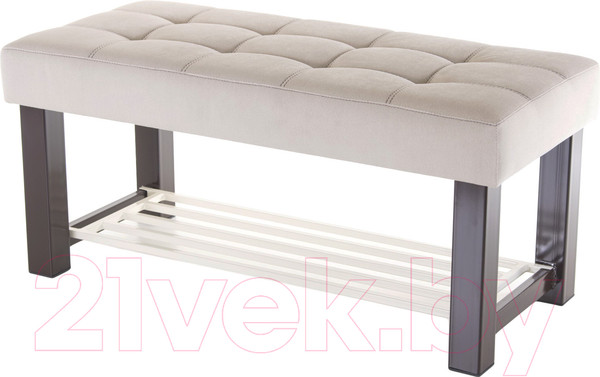 Изображение товара Банкетка AMC Lux 4 ткань с полкой / 4.2Б100233 (коричневый/бежевый/бежевый)