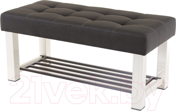 Изображение товара Банкетка AMC Lux 4 ткань с полкой / 4.2Б100322 (бежевый/коричневый/коричневый)