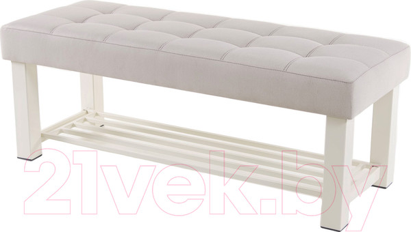 Изображение товара Банкетка AMC Lux 4 ткань с полкой / 4.2Б120333 (бежевый/бежевый/бежевый)