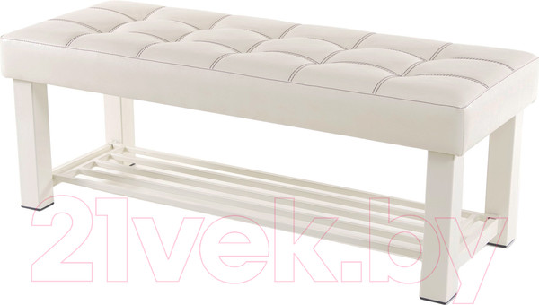 Изображение товара Банкетка AMC Lux 4 кожзам с полкой / 4.1Б120333 (бежевый/бежевый/бежевый)