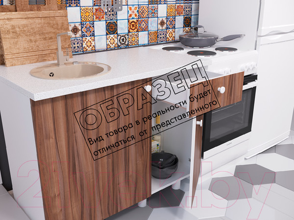 Изображение товара Кухонный гарнитур Горизонт Мебель Point 100 (золото/бетон)