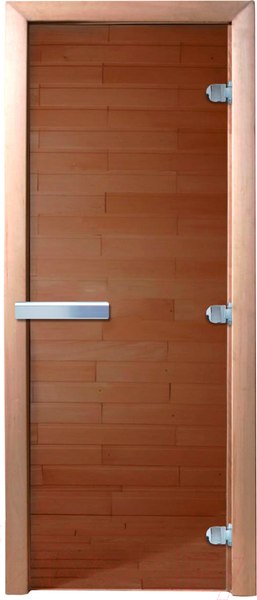 Изображение товара Стеклянная дверь для бани/сауны Doorwood 200x80 (бронза, коробка ольха)