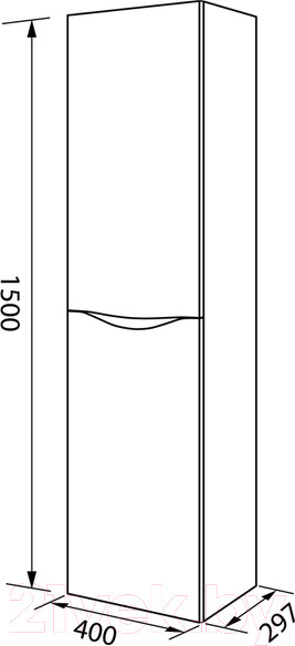 Изображение товара Шкаф-пенал для ванной IDDIS CLO40W0i97