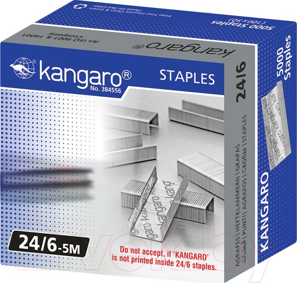 Скобы канцелярские Kangaro 24/6-5M (5000шт)