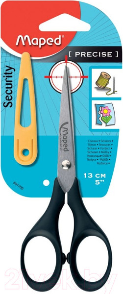 Изображение товара Ножницы канцелярские Maped Precise с футляром / 681700 (13см, черный)