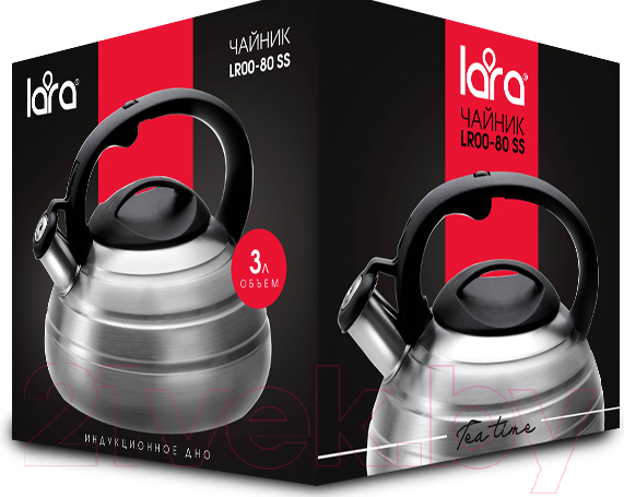 Изображение товара Чайник со свистком Lara LR00-80 SS (матовый)