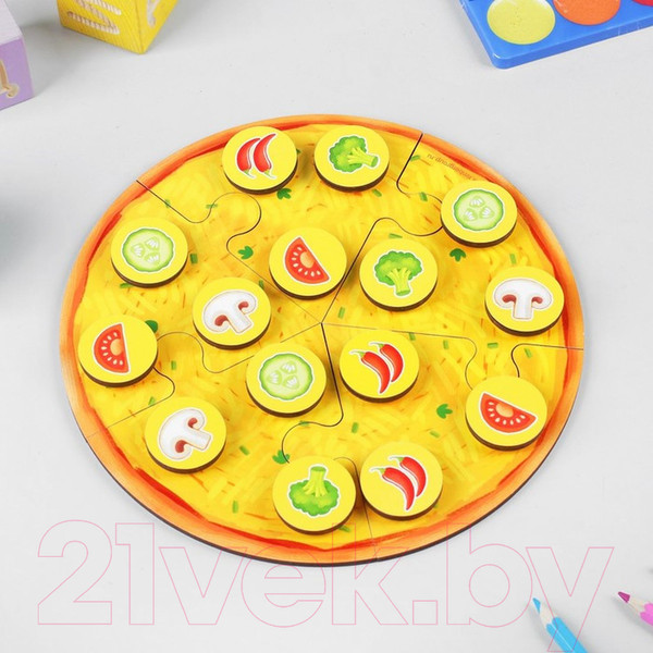 Изображение товара Развивающая игрушка Paremo Собери пиццу вегетарианскую / PE720-58