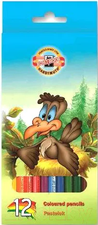 Изображение товара Набор цветных карандашей Koh-i-Noor Birds / 3552012002 (12шт)