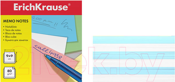 Изображение товара Блок для записей Erich Krause 2723 (голубой/белый)