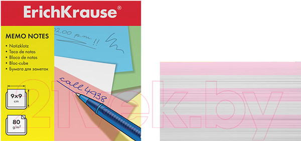 Изображение товара Блок для записей Erich Krause 2719 (розовый/белый)