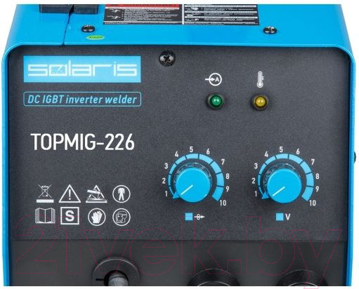 Изображение товара Полуавтомат сварочный Solaris TOPMIG-226WG3 (с горелкой 3м)
