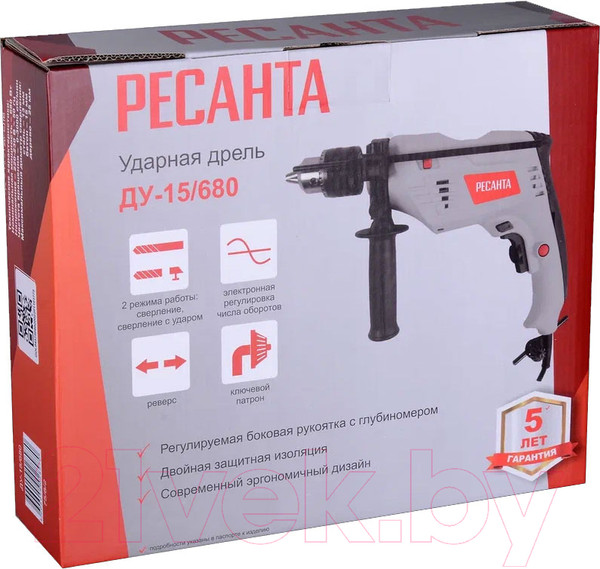 Изображение товара Дрель Ресанта ДУ-15/680 (75/8/2)