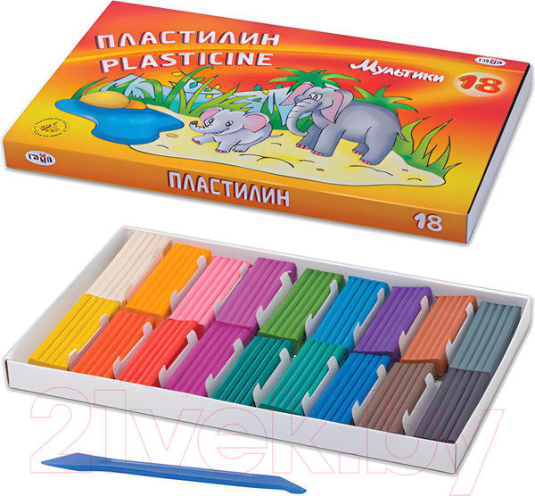 Изображение товара Пластилин ГАММА Мультики / 280028 (18цв)