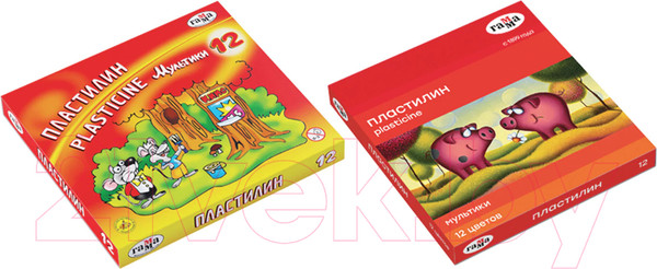 Изображение товара Пластилин ГАММА Мультики / 280018 (12цв)