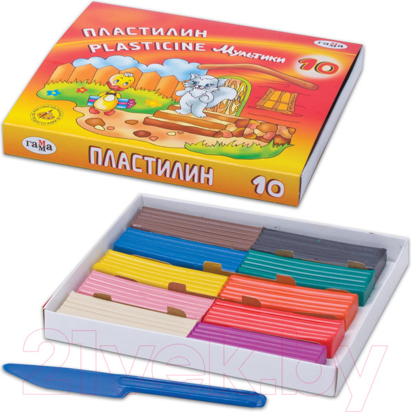 Изображение товара Пластилин ГАММА Мультики / 280017 (10цв)
