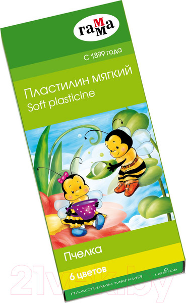 Изображение товара Пластилин ГАММА Пчелка / 280029Н (6цв)