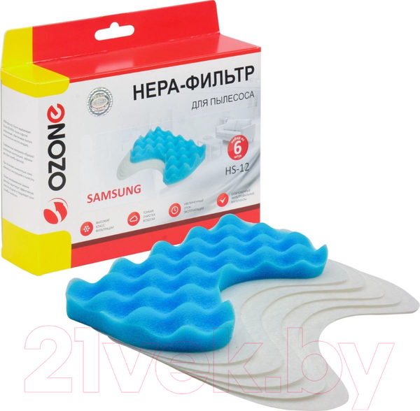 Изображение товара Комплект фильтров для пылесоса OZONE HS-12
