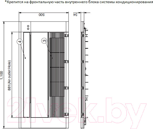 Изображение товара Декоративная панель для кондиционера LG PT-UUC
