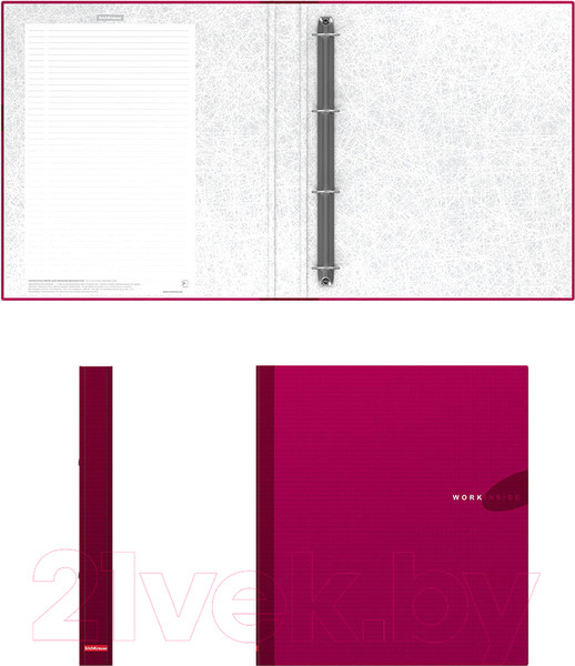 Изображение товара Папка-регистратор Erich Krause Work Inside / 19875 (бордовый)