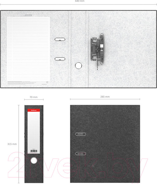 Изображение товара Папка-регистратор Erich Krause Basic мрамор / 71 (серый)
