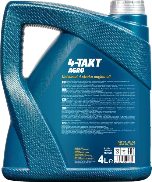 Изображение товара Моторное масло Mannol 4-Takt Agro SAE 30 / MN7203-4 (4л)