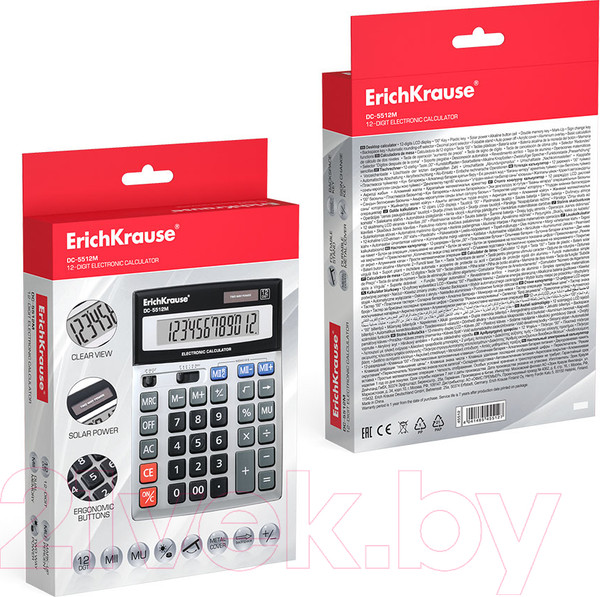 Изображение товара Калькулятор Erich Krause DC-5512М / ЕК45512